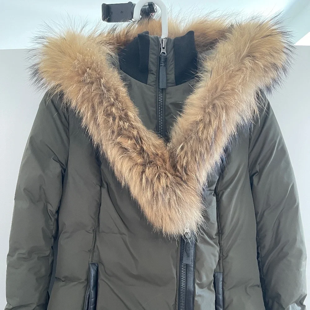 Mackage olive green down filled parka - Picture 2 of 5